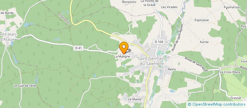 localisation de l'entreprise CHAUSSIN SARL à SAINT-GERMAIN-DU-SALEMBRE