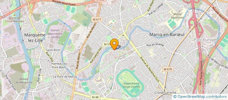 localisation de l'entreprise CHAUSSTEAM à MARCQ-EN-BARŒUL