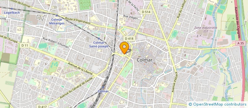 localisation de l'entreprise CHAUSSURES APPEL à COLMAR