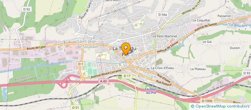 localisation de l'entreprise CHAUSSURES CLERGET à LA TOUR-DU-PIN