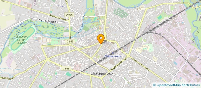localisation de l'entreprise CHAUSSURES CROUZAT à CHATEAUROUX