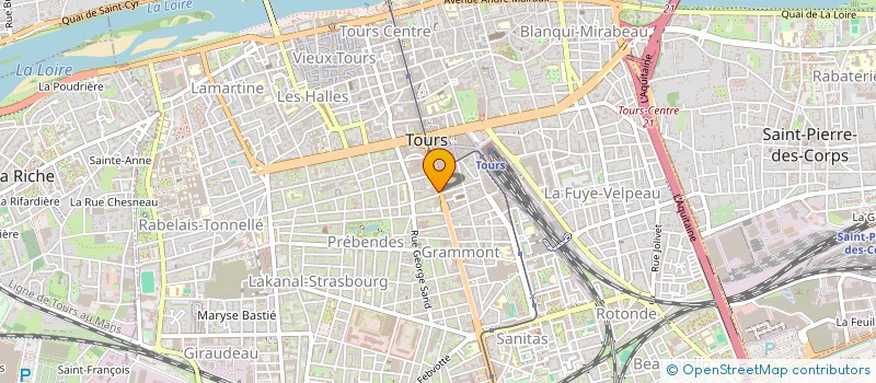 localisation de l'entreprise CHAUSSURES DUPRE à TOURS