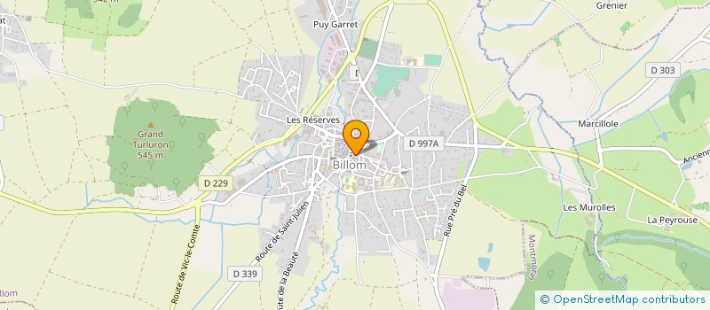 localisation de l'entreprise CHAUSSURES ESCUIT à BILLOM