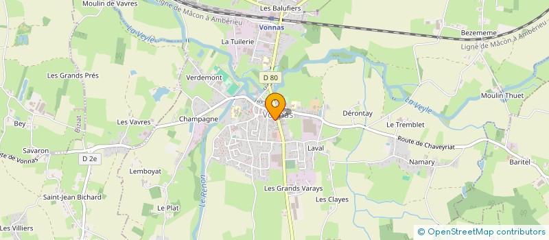 localisation de l'entreprise CHAUSSURES ET COMPAGNIE à VONNAS