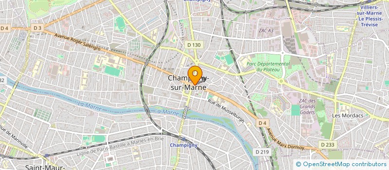 localisation de l'entreprise CHAUSSURES FEDERAK  CHAMPIGNY-SUR-MARNE