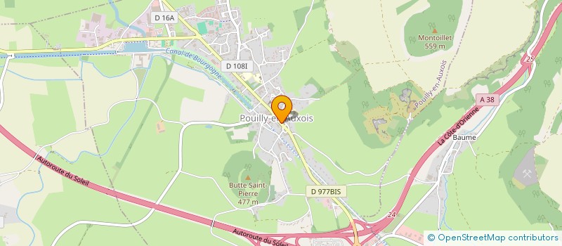 localisation de l'entreprise CHAUSSURES GAMET à POUILLY-EN-AUXOIS
