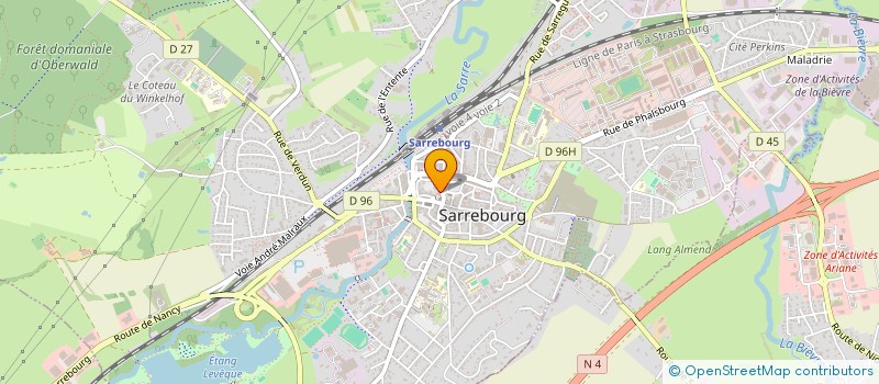 localisation de l'entreprise CHAUSSURES GAUTHIER à SARREBOURG