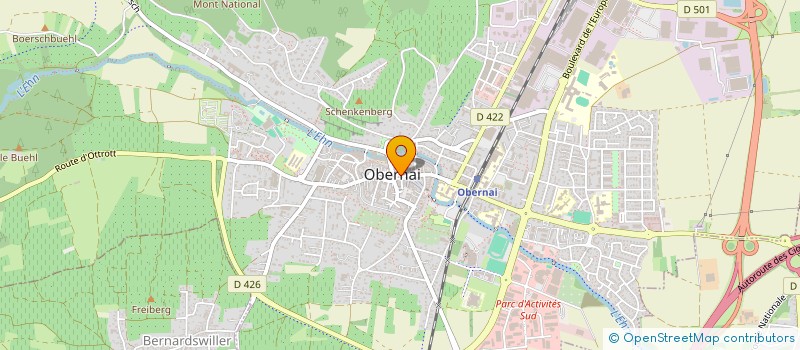 localisation de l'entreprise CHAUSSURES GYSS à OBERNAI
