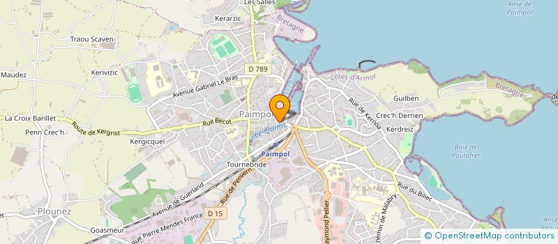 localisation de l'entreprise CHAUSSURES LE YAOUANC à PAIMPOL