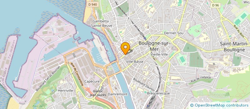 localisation de l'entreprise CHAUSSURES LECOCQ SA à BOULOGNE-SUR-MER