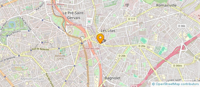 localisation de l'entreprise CHAUSSURES MERCADAL à LES LILAS