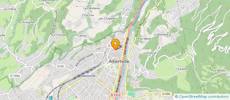 localisation de l'entreprise CHAUSSURES MESERE  ALBERTVILLE