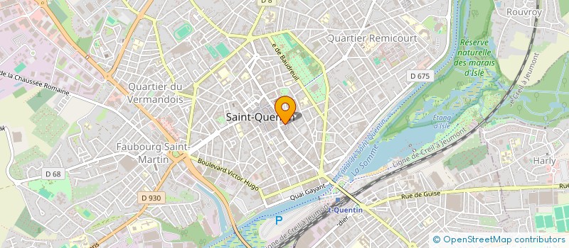 localisation de l'entreprise CHAUSSURES MEUNIER à SAINT-QUENTIN