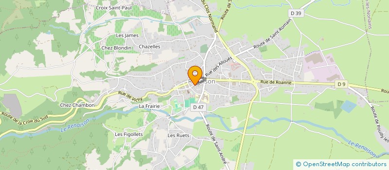 localisation de l'entreprise CHAUSSURES PAULETTE à RENAISON