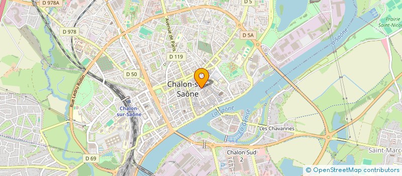 localisation de l'entreprise CHAUSSURES PERNIN à CHALON-SUR-SAONE