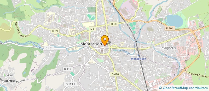 localisation de l'entreprise CHAUSSURES PERRIN à MONTBRISON
