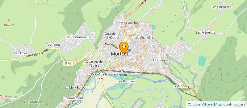 localisation de l'entreprise CHAUSSURES SALVI à MORTEAU