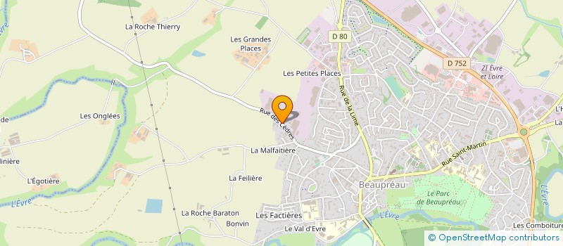 localisation de l'entreprise CHAUVAT PORTES à BEAUPREAU-EN-MAUGES