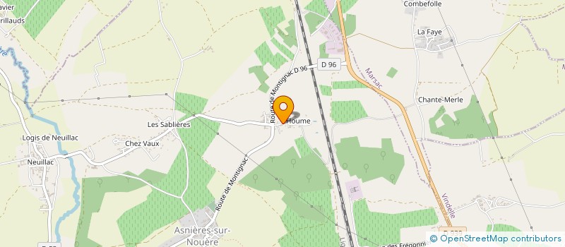 localisation de l'entreprise CHAUVAUD à ASNIERES-SUR-NOUERE