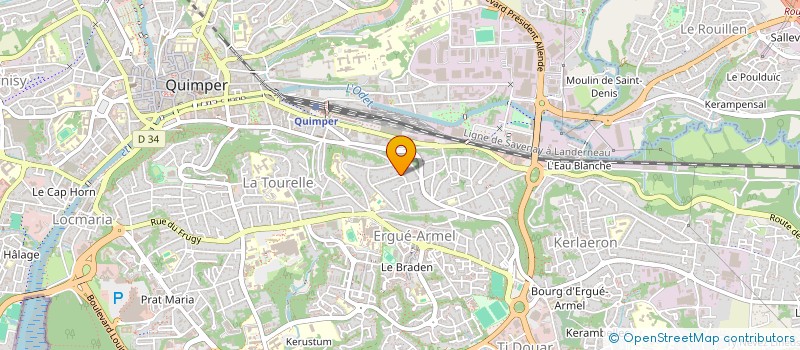 localisation de l'entreprise CHAUVEL  QUIMPER