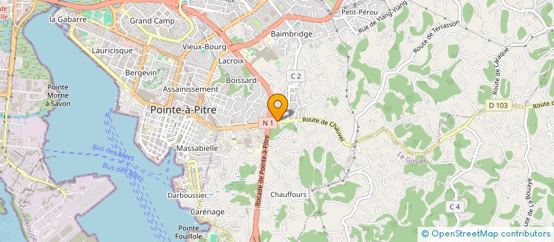 localisation de l'entreprise CHAUVEL PRESTATIONS BATIMENT à LES ABYMES