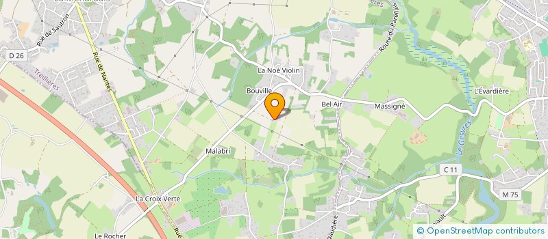 localisation de l'entreprise CHAUVET  TREILLIERES