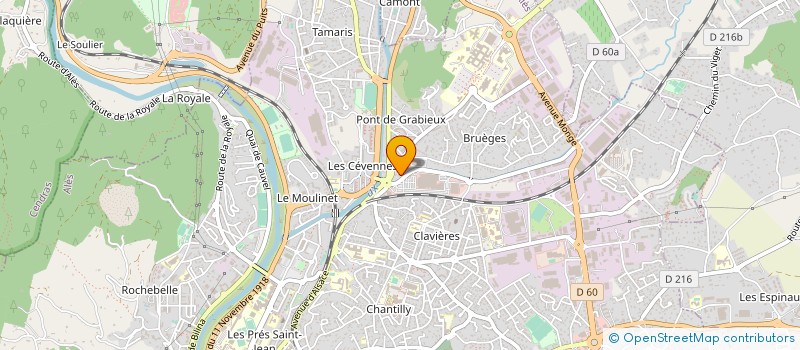 localisation de l'entreprise CHAUVET ET FILS S A R L à ALES