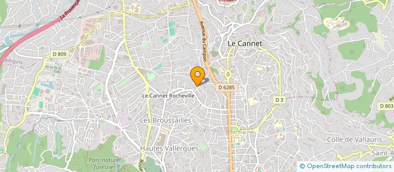 localisation de l'entreprise CHAUVET NICOLAS ELECTRICITE à LE CANNET