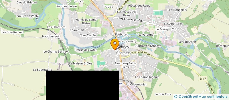 localisation de l'entreprise CHAUVET PLOMBERIE  CORMERY