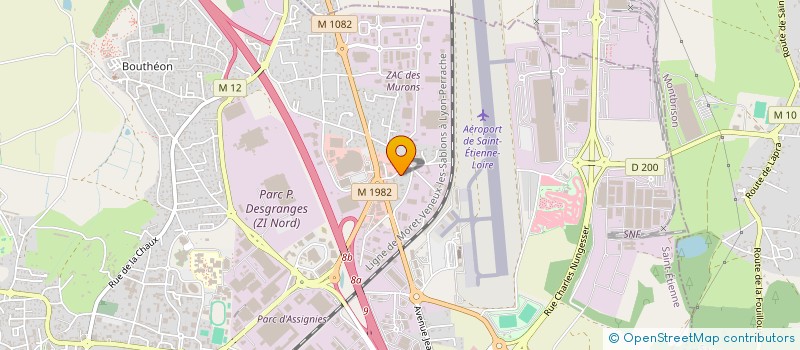 localisation de l'entreprise CHAUX  SAINT-ETIENNE