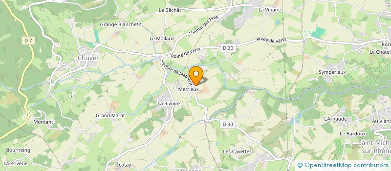 localisation de l'entreprise CHAVAS ETIENNE - PAYSAGE  CHUYER