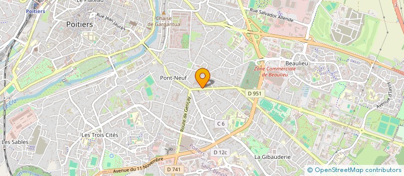 localisation de l'entreprise CHAVILU  POITIERS