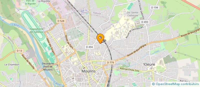 localisation de l'entreprise CHAVIN ET DEVALLIERE à MOULINS