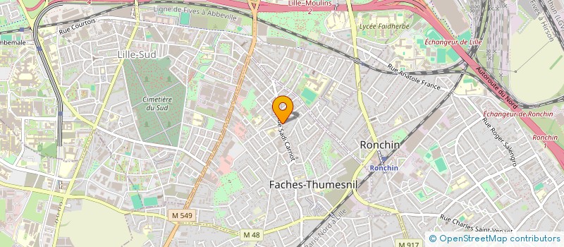 localisation de l'entreprise CHAXMA  FACHES-THUMESNIL