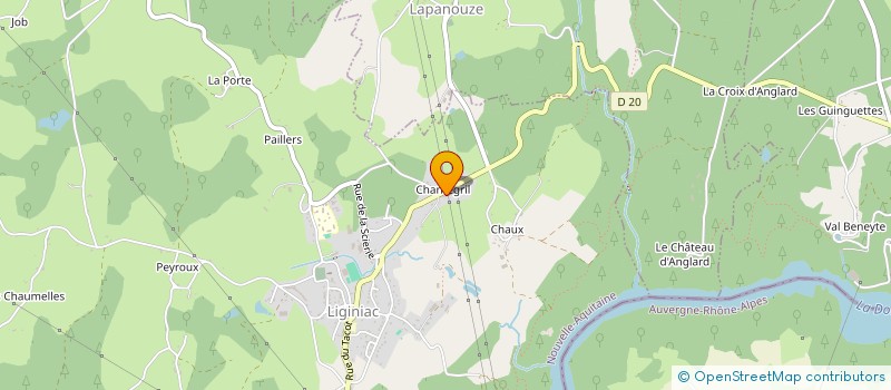 localisation de l'entreprise CHAZAL à LIGINIAC