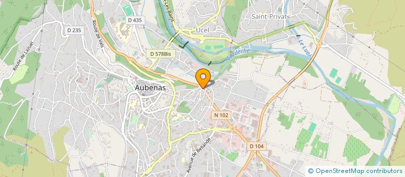 localisation de l'entreprise CHAZALLON  AUBENAS