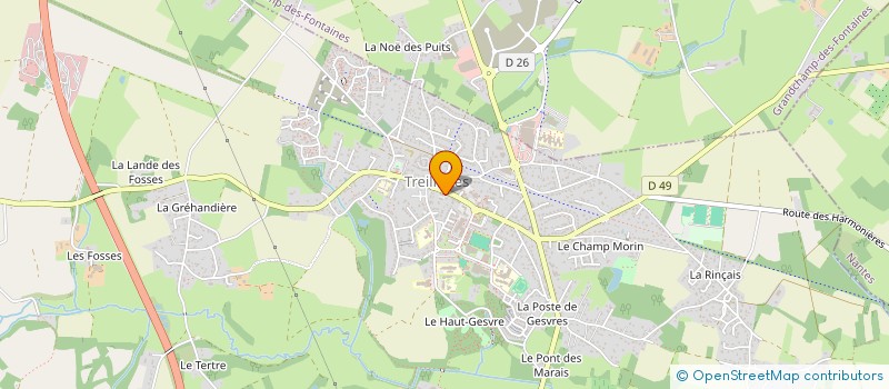 localisation de l'entreprise CHAZE GALANT  TREILLIERES