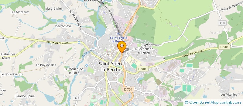 localisation de l'entreprise CHAZELAS POUYADOUX à SAINT-YRIEIX-LA-PERCHE