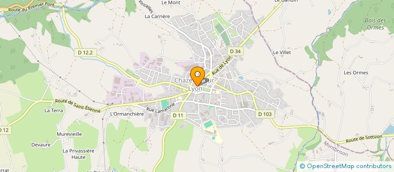 localisation de l'entreprise CHAZELLES MENAGER à CHAZELLES-SUR-LYON