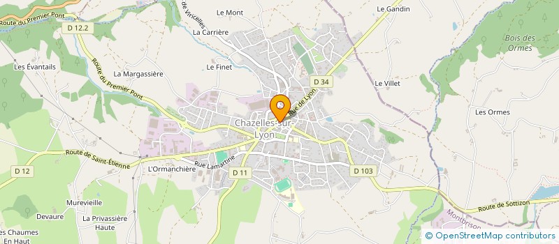 localisation de l'entreprise CHAZELLES PRESSE  CHAZELLES SUR LYON