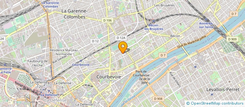 localisation de l'entreprise CHB CONSULTING à COURBEVOIE