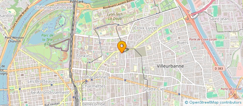 localisation de l'entreprise CHB DECO  VILLEURBANNE