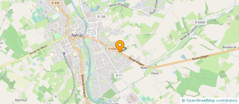 localisation de l'entreprise CHB MIROITERIE  NERAC