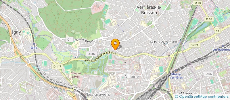 localisation de l'entreprise CHC IMMO  VERRIERES-LE-BUISSON