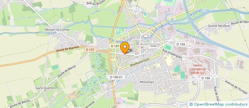 localisation de l'entreprise CHC IMMO RLF à AIRE-SUR-LA-LYS