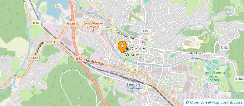 localisation de l'entreprise CHC INFO  SAINT-DIE-DES-VOSGES