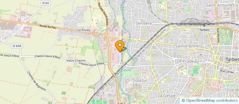 localisation de l'entreprise CHECK'UP AUTO  BORDERES SUR L ECHEZ