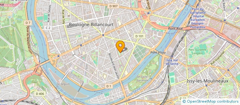 localisation de l'entreprise CHECKIN'HOME à BOULOGNE-BILLANCOURT