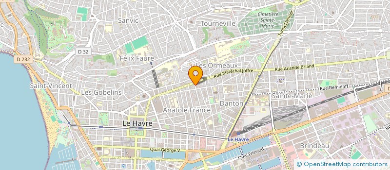 localisation de l'entreprise CHEGARAY & GUILBERT à LE HAVRE