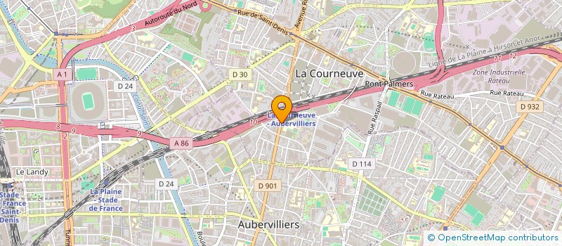 localisation de l'entreprise CHELBI IMMO à LA COURNEUVE